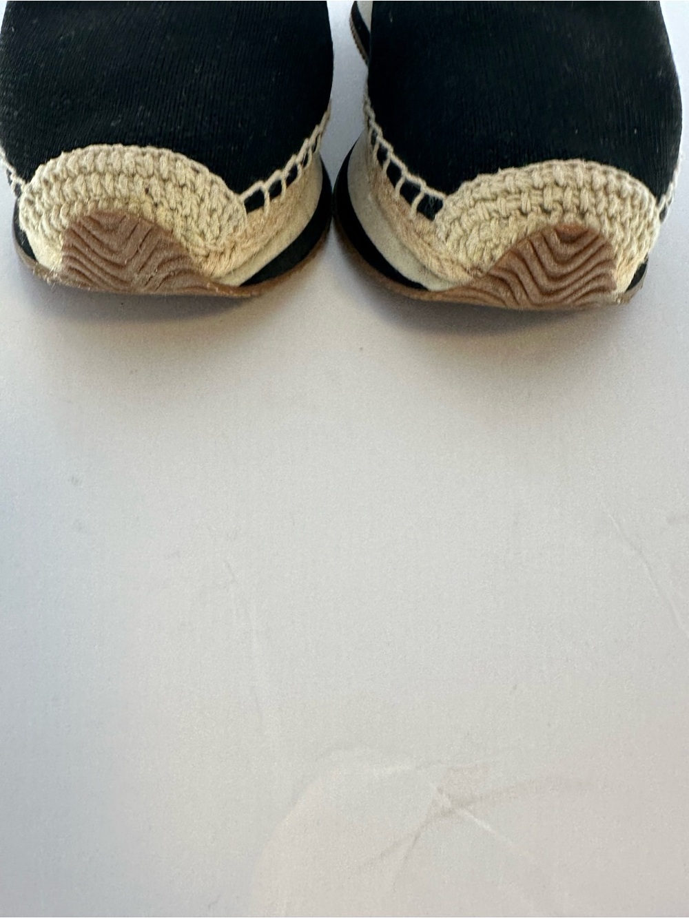 Tory Burch Black Canvas Espadrille Platform Slip-On Sneakers Size 6M - Picture 6 of 10